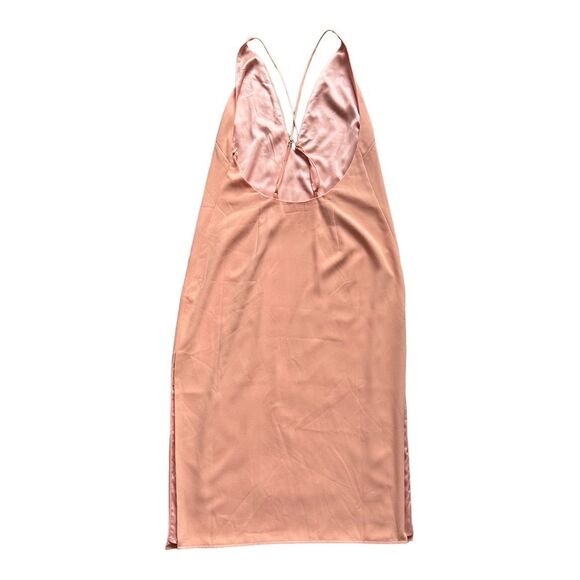 Lovers + Friends Nikola Midi Dress Open Strap Back in Apricot Size S - Picture 8 of 8